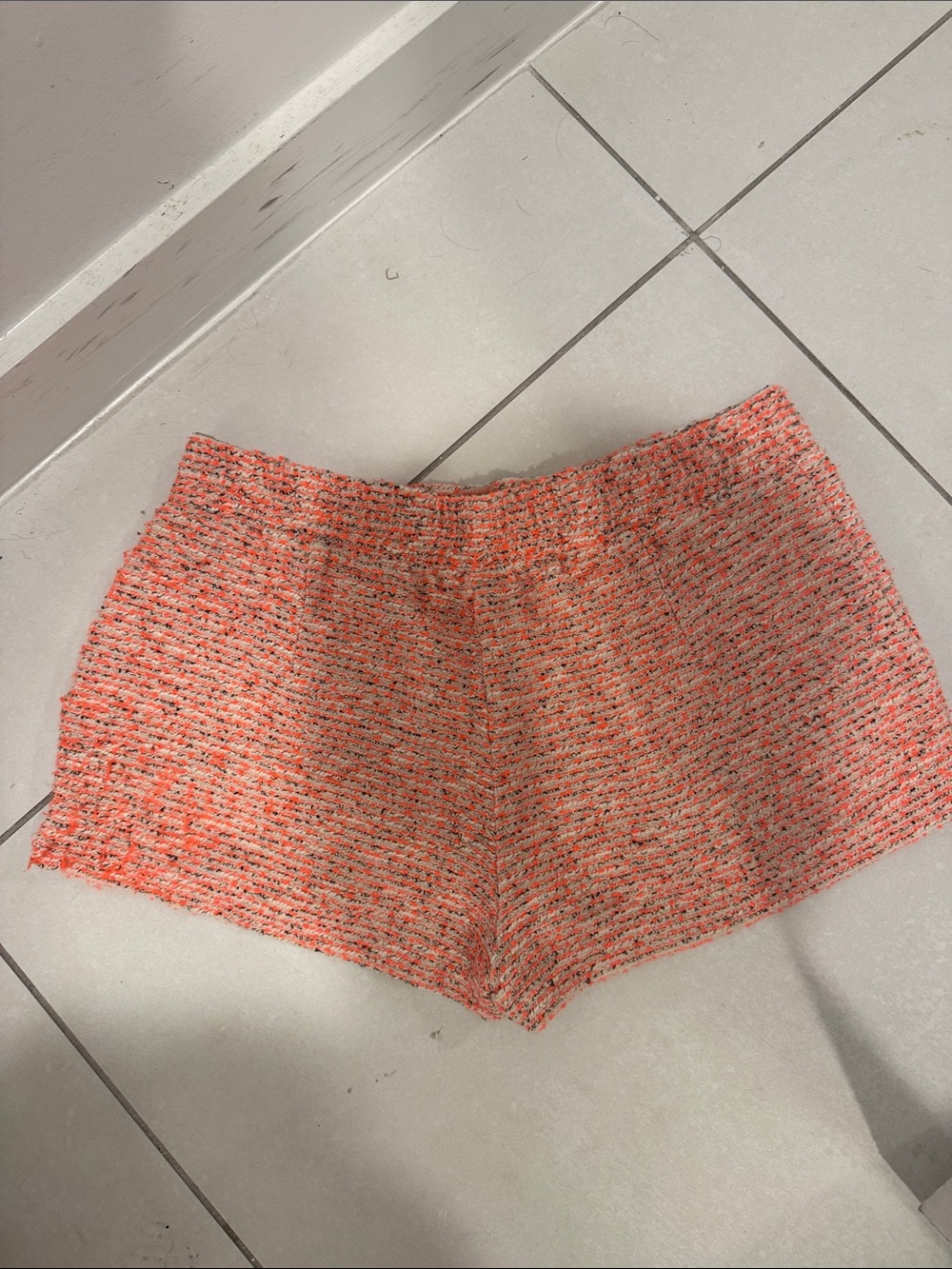 Women's Coral Tweed High-Waist Bermuda Shorts